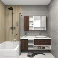 Meuble de salle de bain en aluminium